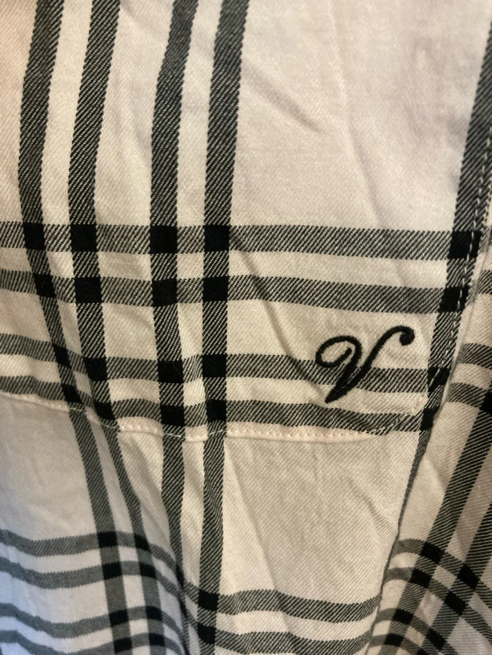 Victoria's Secret Pink and Black Plaid Two-Piece Pajama Set - Picture 4 of 11